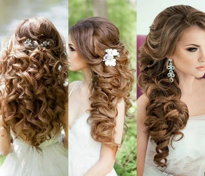 Красивые прически на праздник на длинные Hochzeit Haare mit einem perlen Akzent drei verschiedene Vorschläge Hochzeitsfri