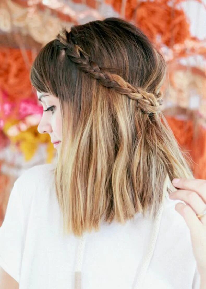 Красивые прически на прогулку 30 Ideas De Peinados Para Pelo Corto Braids for short hair, Lob hairstyle, Night