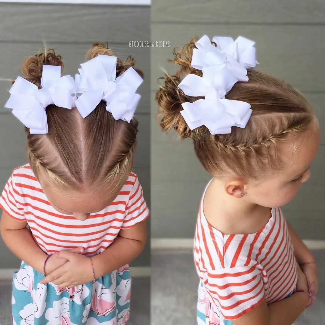 Красивые прически на сентября Fun parts, French braids, messy buns - toddler hair Baby girl hairstyles, Girly 