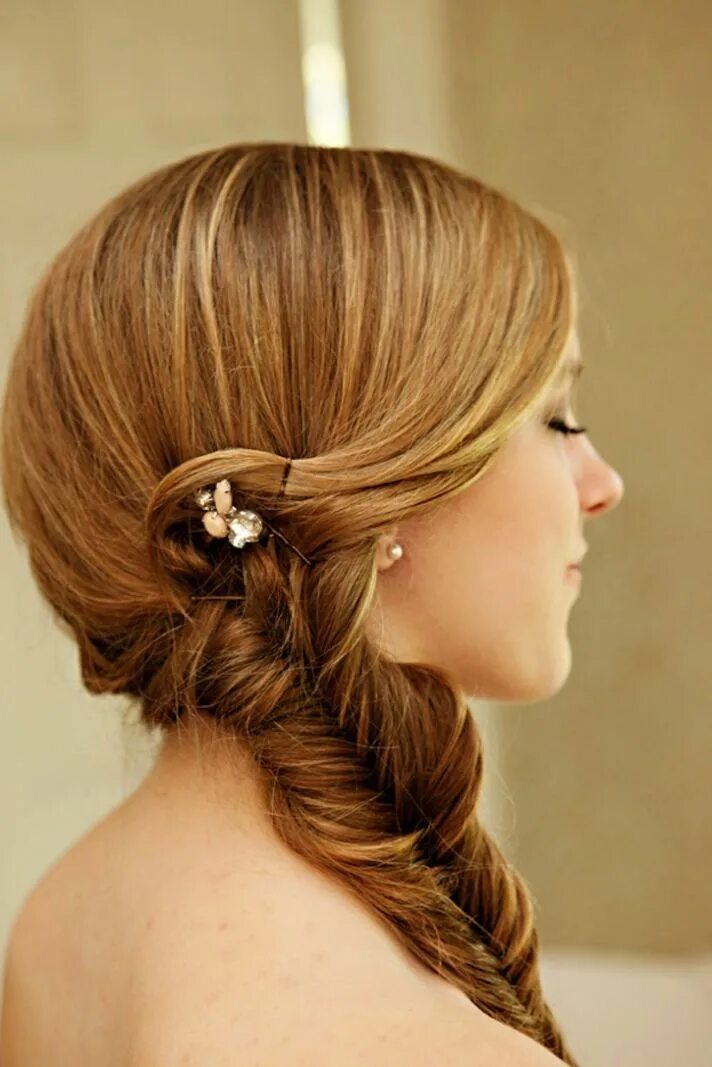 Красивые прически на средние видео Romantic Wedding Hairstyle Inspiration: All Braided Up Hair styles, Hair inspira