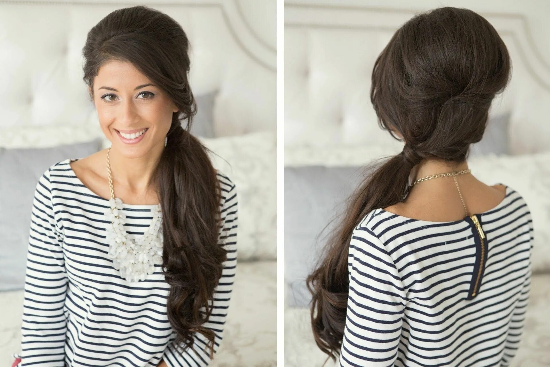 Красивые прически на средние волосы 50 Easy Side Ponytails And Cute Hairstyles For Long Hair Überprüfen Sie mehr unter 