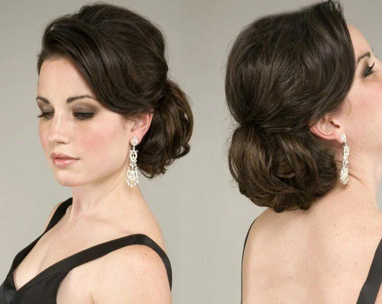 Красивые прически на средние волосы 50 Coiffure de bal, Chignons avec frange, Idées de coiffures