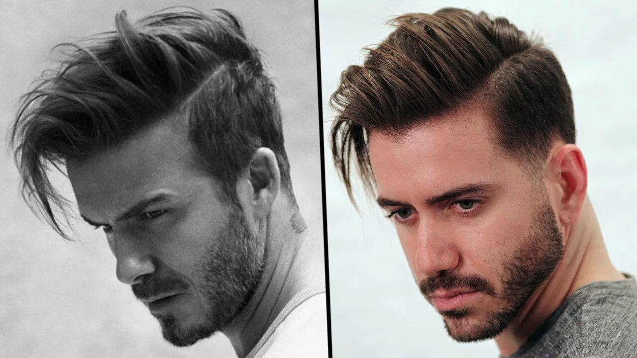 Красивые прически на средние волосы для мужчин David Beckham Hairstyle Tutorial - Quick & Easy - YouTube