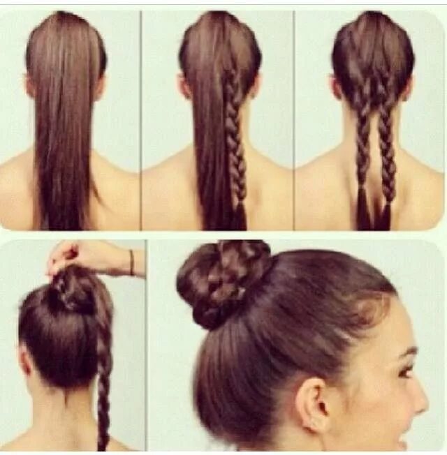 Красивые прически на средние волосы на физкультуру easy ways to do your hair for school Hair and makeup tips, Hair styles, Dance ha