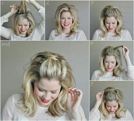 Красивые прически на средние волосы осветленные Bangs back volume Hair styles, Holiday hairstyles, Hair trends