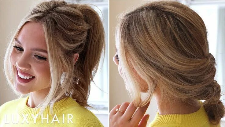 Красивые прически на средние волосы осветленные 3 Easy Running Late Hairstyles Easy hairstyles for long hair, Running hairstyles