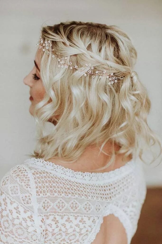 Красивые прически на свадьбу короткие волосы Braut Haarbänder für die Hochzeit online kaufen ♥ Wedding hairstyles, Hair style