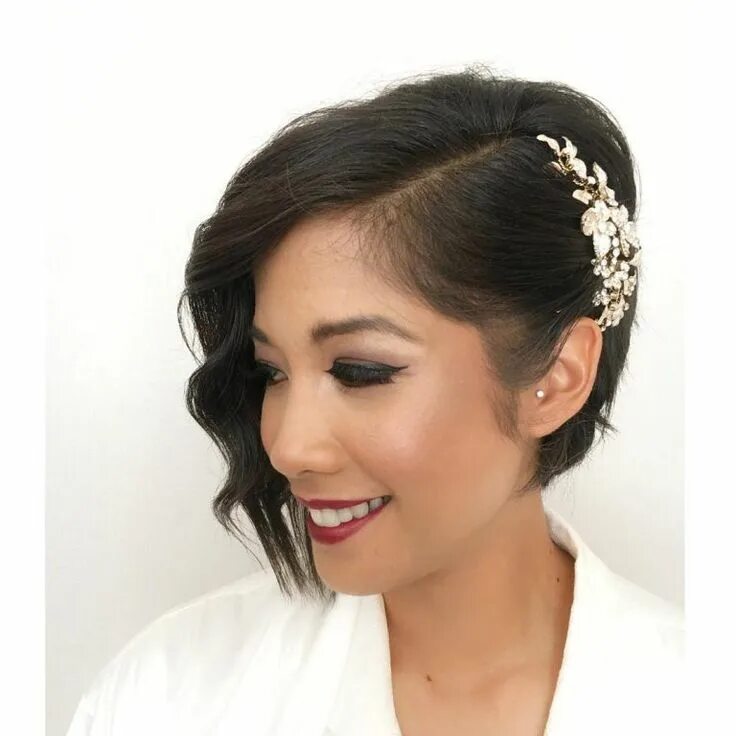 Красивые прически на свадьбу короткие волосы 30 Beautiful Short Wedding Hairstyles for Brides - Bridal Updos & Braids Short w