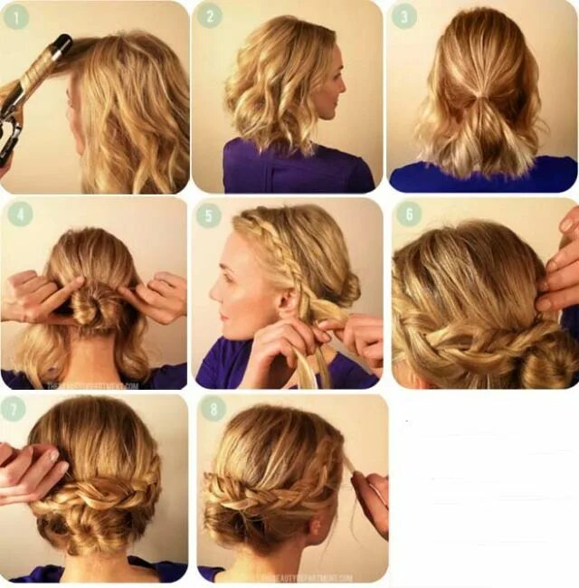 Красивые прически на волосы до плеч Venus y su espejo Recogido con trenzas, Peinados, Peinados con trenzas