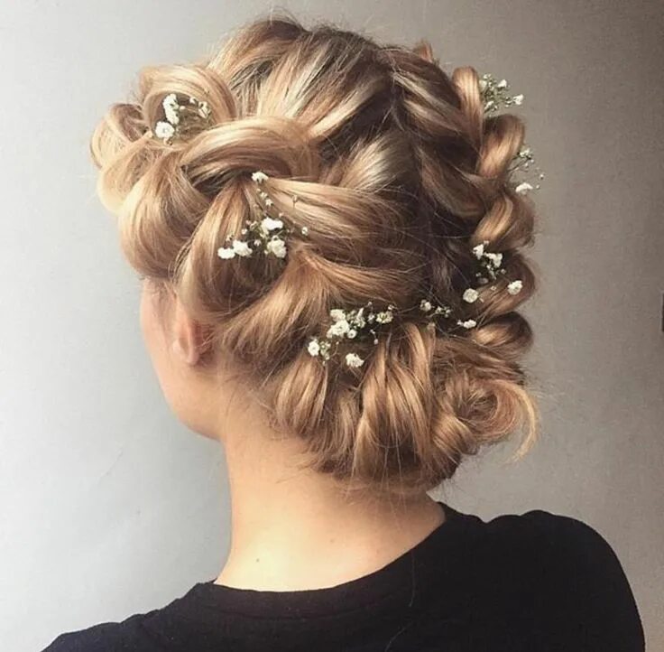 Красивые прически на выпускной на средние Pin by Havva Nur on Saçlar Dark hair with highlights, Winter wedding hair, Braid