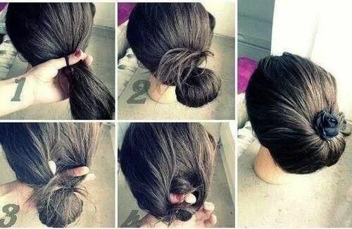 Красивые прически назад Low Bun with Bow (Hair and Beauty Tutorials) Hair styles, Perfect hair, Hair tut