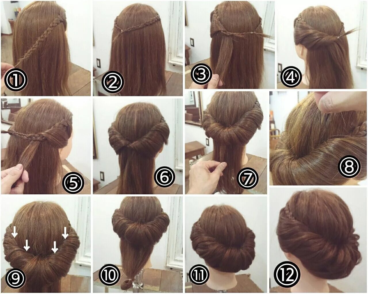 Красивые прически по этапно ヘ ア ア レ ン ジ Long hair styles, Hair styles, Hair tutorial