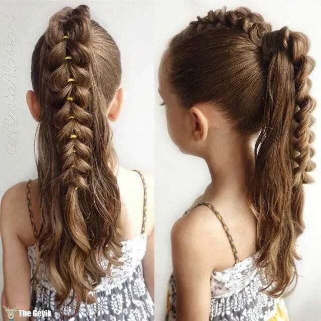 Красивые прически подростков на средние волосы 20+ Fancy Little Girl Braids Hairstyle Hair styles, Girls hairstyles braids, Lit