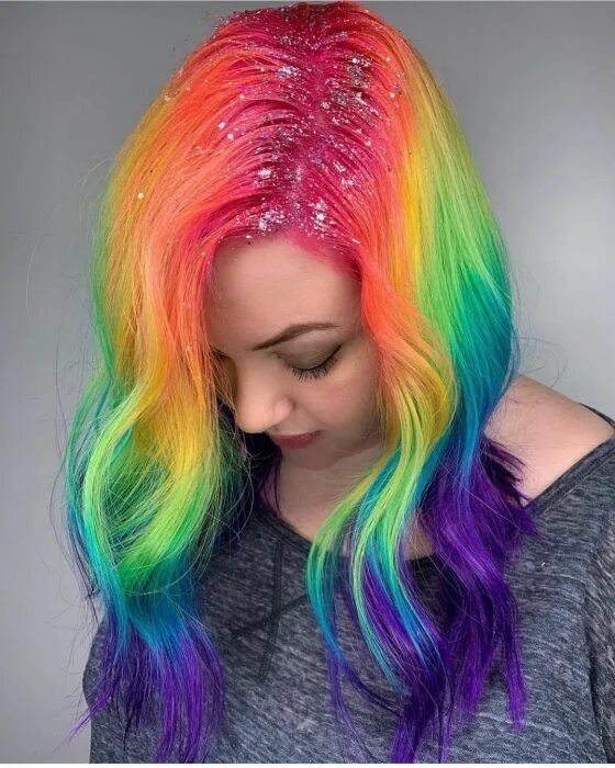 Красивые прически покрашенные 8 Estilos de cabello arcoíris para darle color a tu look Color de cabello loco, 