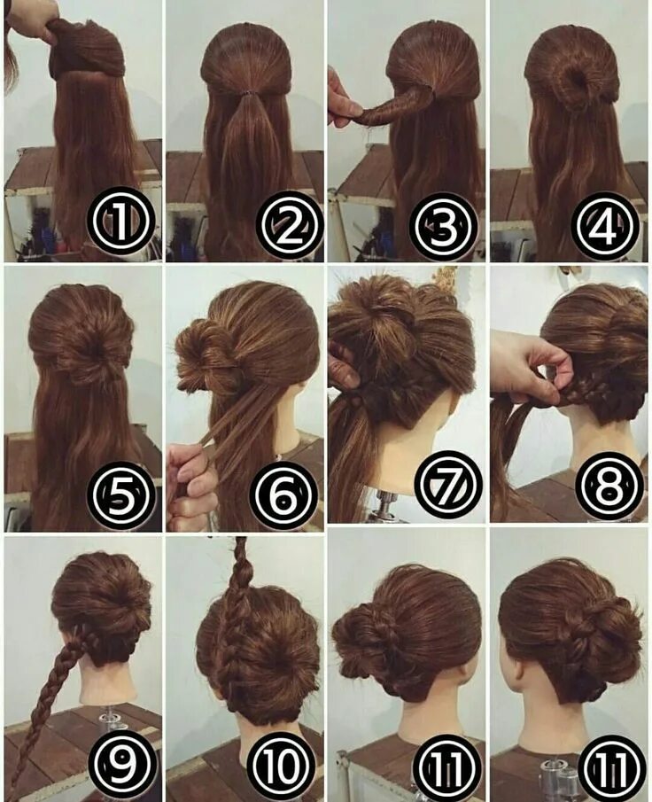 Красивые прически пошагово в домашних условиях Pin on - Hairstyles - Long hair styles, Hair tutorial, Hair dos
