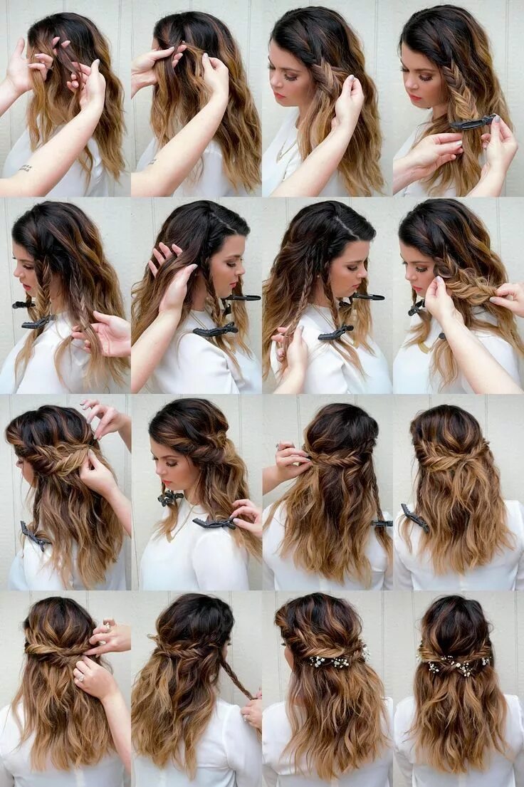 Красивые прически пошагово в домашних условиях Excellent step cut curls design #curls #design #excellent Oktoberfest frisur, Ha