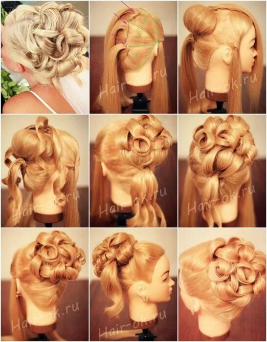 Красивые прически пошагово в домашних условиях Brautfrisur Wedding hair inspiration, Hair style recogido, Up hairstyles