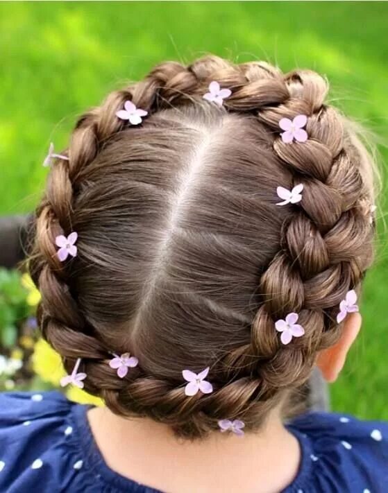 Красивые прически ребенку на средние Kids hairstyles, Cute hairstyles, Hair styles