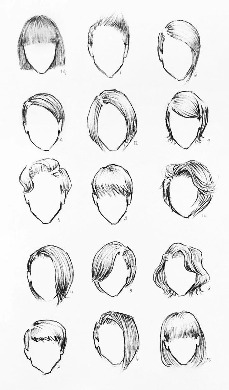 Красивые прически рисовать Drawing Hairstyles For Your Characters - Drawing On Demand Haar tekenen, Haar sk