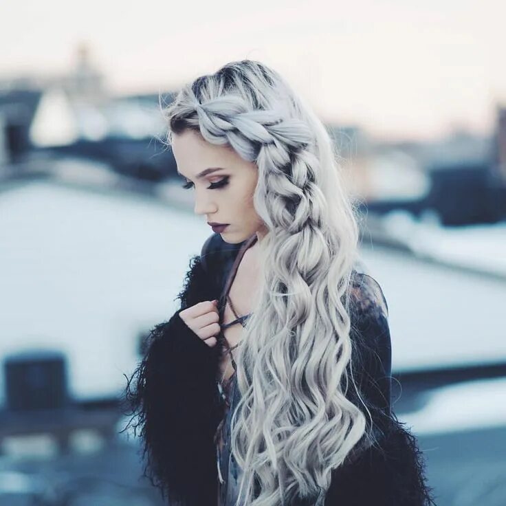 Красивые прически с белыми волосами Kirsten Zellers on Instagram: "This is a double braid and this caption is double
