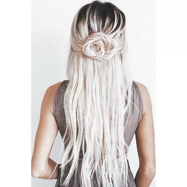 Красивые прически с белыми волосами Pin by Tamara on random Long hair styles, Rosé hairstyles, Straight wedding hair