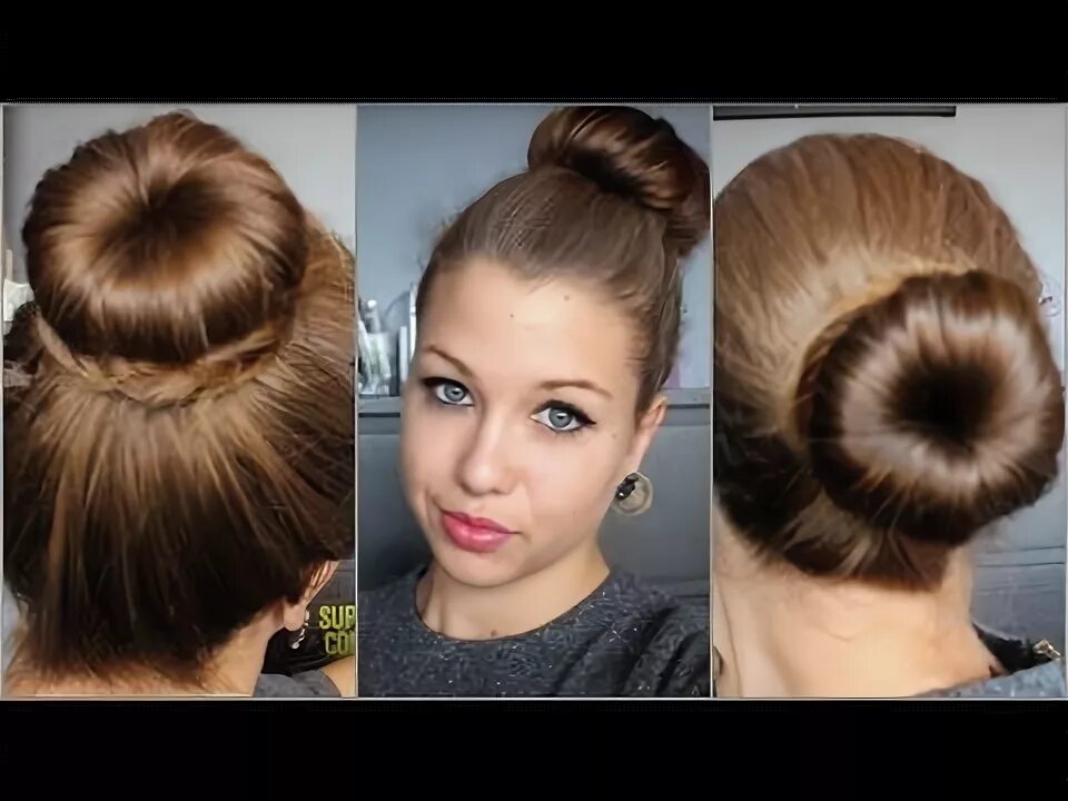 Красивые прически с бубликом French Twist into Rope Braid Back-to-School Cute Girls Hairstyles - YouTube Chig