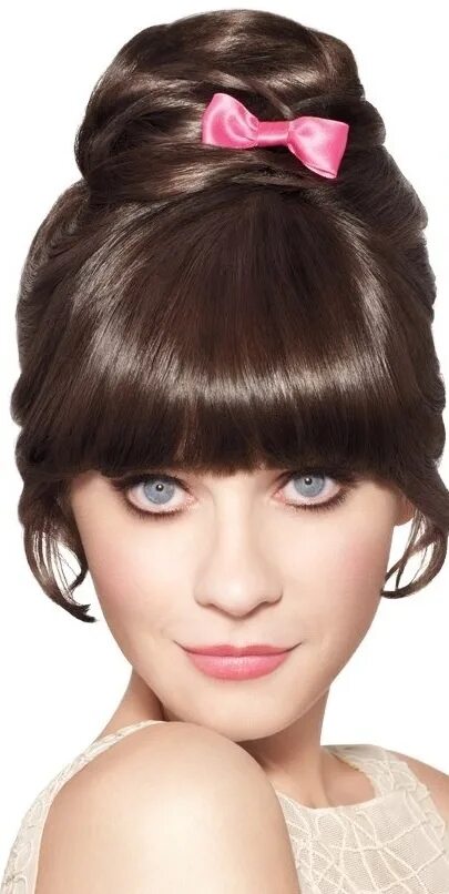 Красивые прически с челкой Pretty ❤ ❤ ❤ Zooey deschanel, Zoey deschanel, Long hair updo
