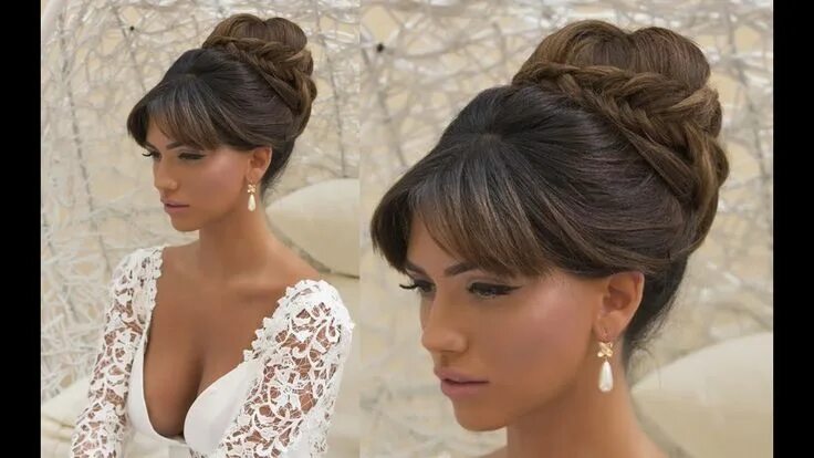 Красивые прически с челкой на средние GUAPÍSIMA!!! Lindos Peinados de Novia 2016 Peinados, Peinados boda pelo corto, P