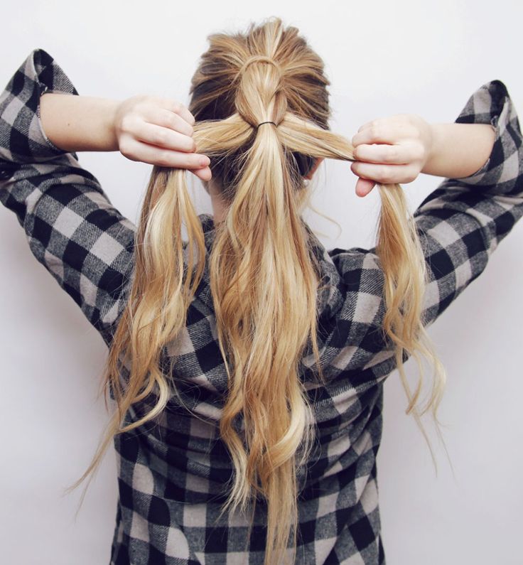 Красивые прически с двумя резинками Here is a little hair tutorial I made for you guys! I love this hairstyle & 