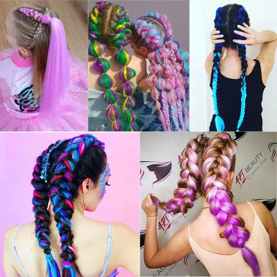 Красивые прически с канекалоном для девушки Wholesale Hair Extension High Quality Braiding Hair Raw Material Ombre Jumbo Bra