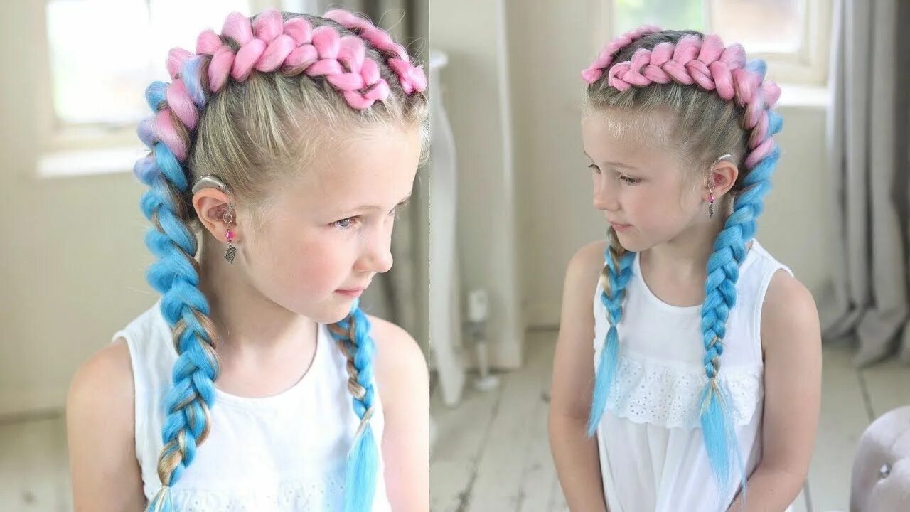 Красивые прически с канекалоном для девушки The Easiest Way To Do Feed In Braids - YouTube Colored hair extensions, Fake hai
