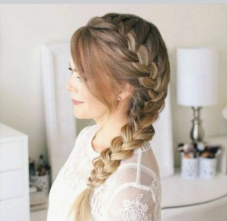 Красивые прически с косами Pin by Fashion relam on girls hairstyle in 2019 Braids for long hair, Side braid