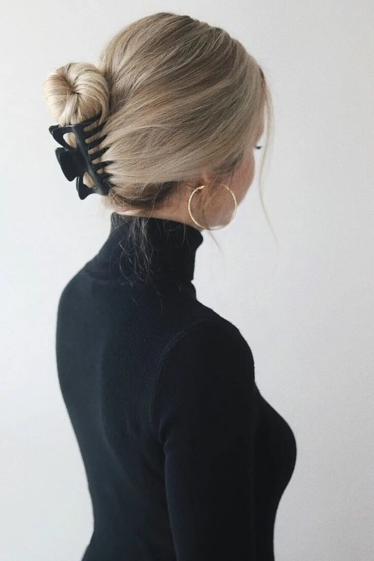 Красивые прически с крабиком на длинные EASY CLAW CLIP HAIRSTYLES - Alex Gaboury Work hairstyles, Clip hairstyles, Long 