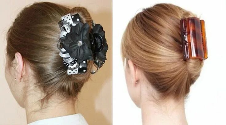Красивые прически с крабиком на средние Everyday hairstyles: Womens hairstyles 2017