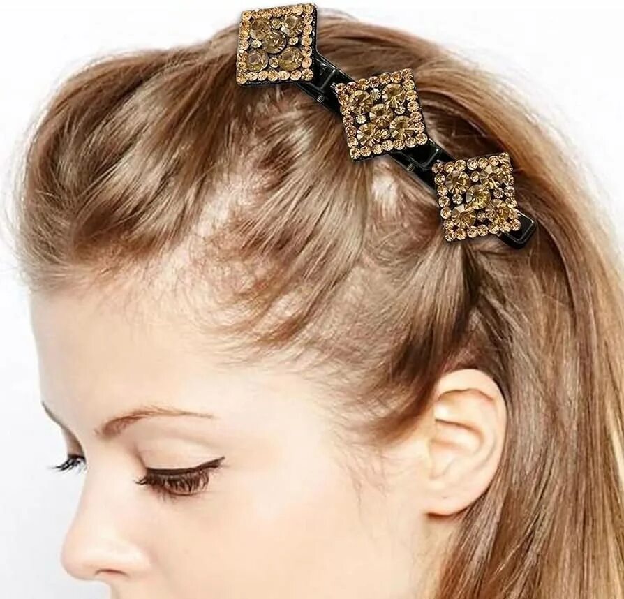 Красивые прически с маленькими крабиками Continental écrire une lettre Imminent grosse barrette cheveux tendance Sanglote