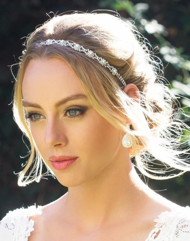 Красивые прически с ободком Ivory Pearl Crystal Headband Long hair styles, Wedding hairstyles, Hair styles