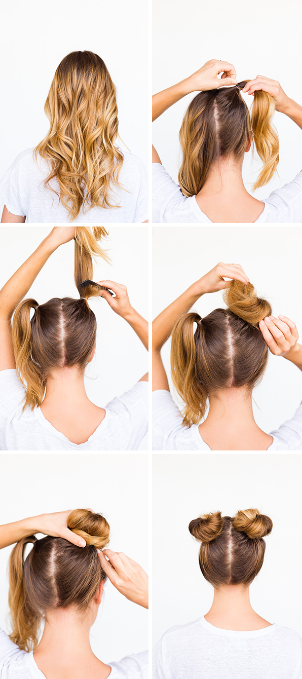 Красивые прически с помощью Two Buns Are Better Than One: Double Bun Hair Tutorial Hair bun tutorial, Two bu