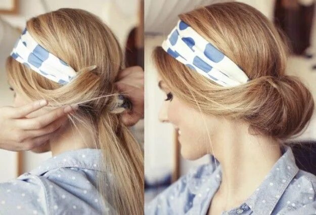 Красивые прически с повязкой на голове 15 Quick & Easy Hairstyles Ideas - - #EasyHairstyles #Quickhairstyles Womens hai