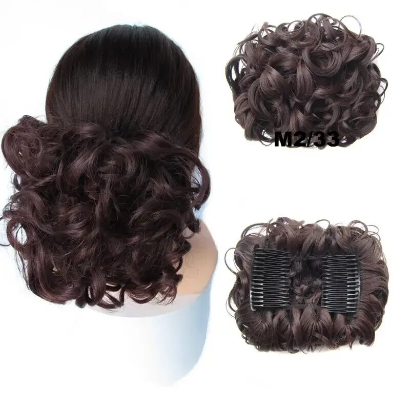 Красивые прически с шиньонами Купить Jeedou Updos синтетические волосы шиньон с зажимом для наращивания волос 