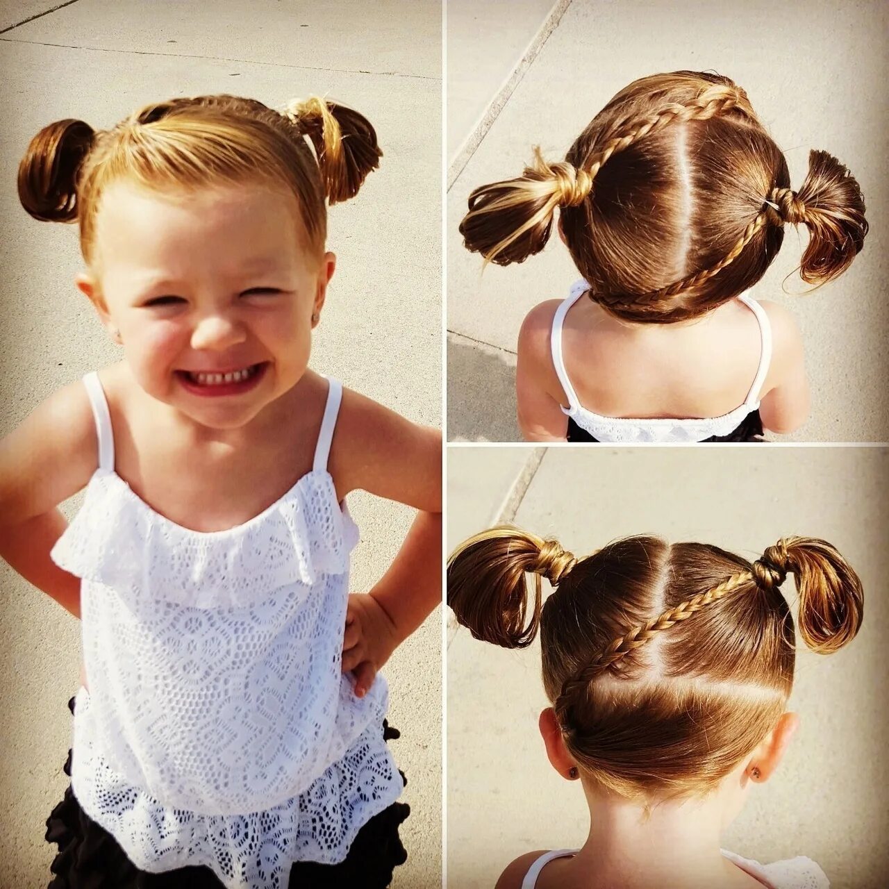 Красивые прически самым маленьким Funny little girl with an interesting hairstyle for short hair. 2023 AVE style п