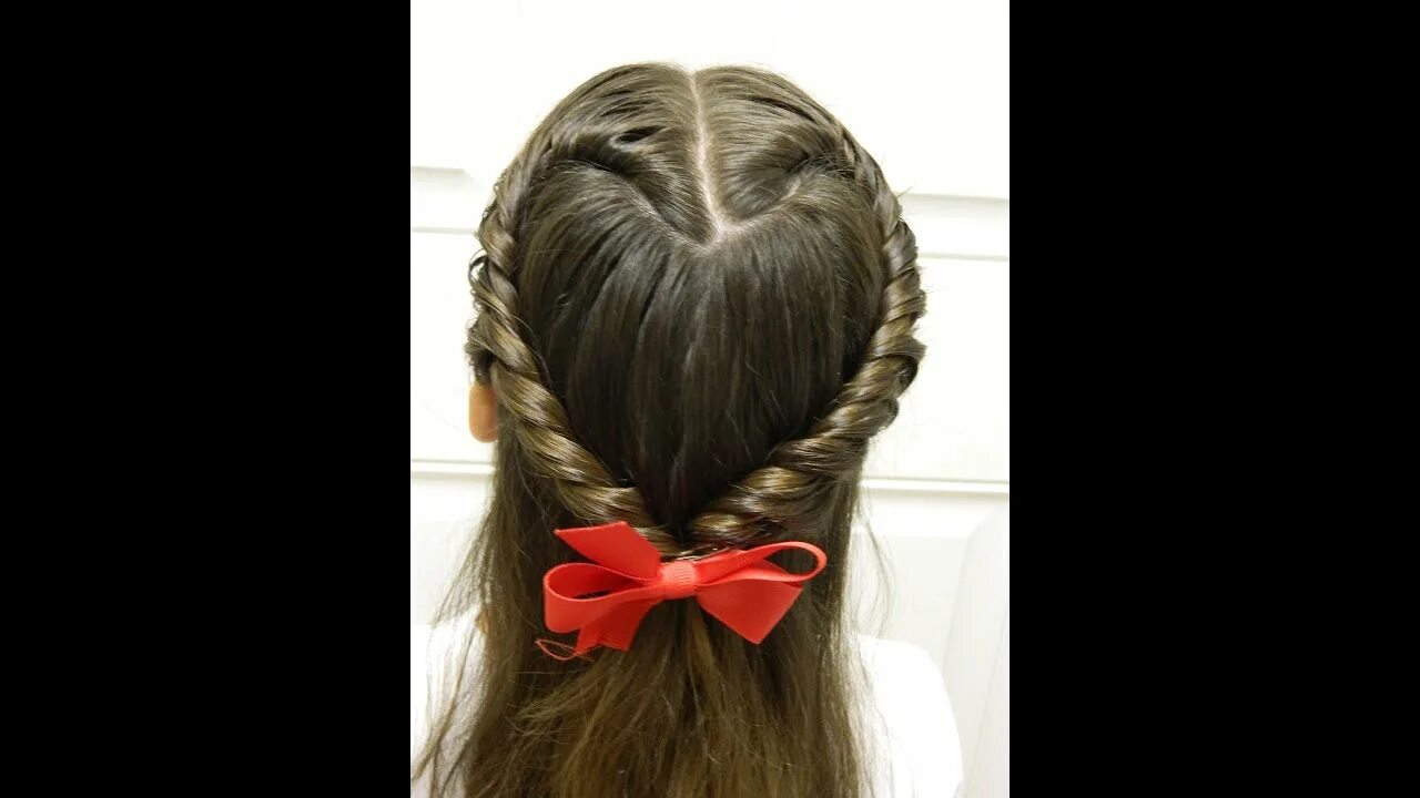 Красивые прически сердечки Easy Twisted Heart / Valentine's Day hairstyle / Bonita Hair Do - YouTube
