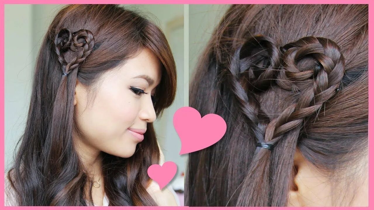 Красивые прически сердечки 6 Valentine's Day Hairstyles For Teenage Girls - YouTube