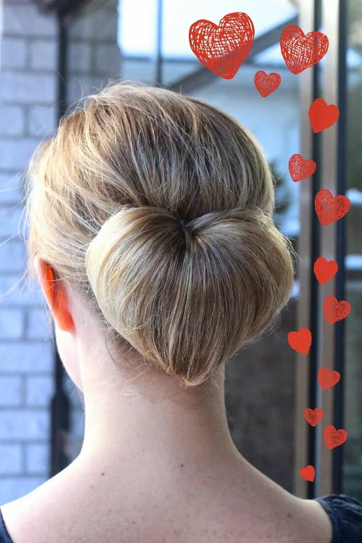 Красивые прически сердечки Beatissa Bun hairstyles, Hair styles, Hair color