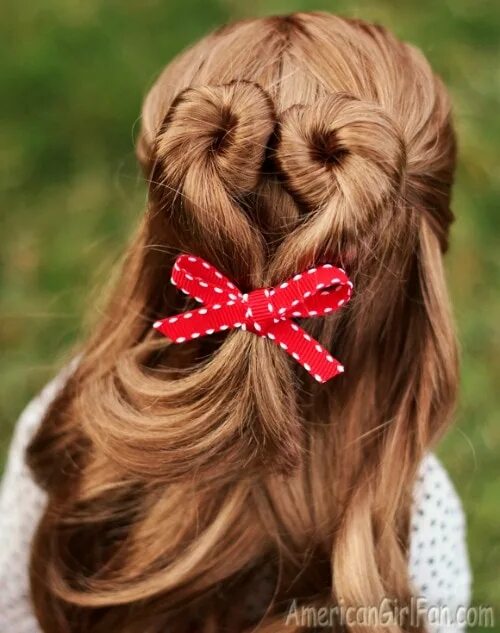 Красивые прически сердечки Holiday Hairstyles for American Girl Dolls - Life is Sweeter By Design
