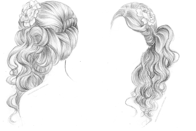 Красивые прически срисовка 7 La Vie De Lilie Hair sketch, Artist tutorials, How to draw hair
