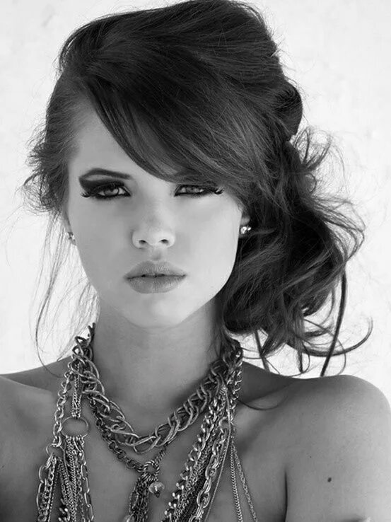 Красивые прически стрижки фото Cabelos laterais - Glamour para os penteados de festa Fashion Bubbles Penteado c