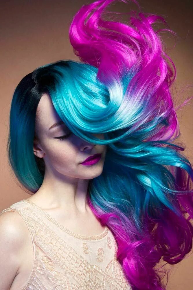 Красивые прически цветные Best Purple And Blue Hair Looks Hair styles, Bright hair, Cool hair color
