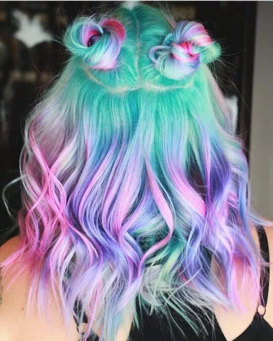 Красивые прически цветные Hairstyles & Beauty Mermaid hair, Rainbow hair color, Cool hair color