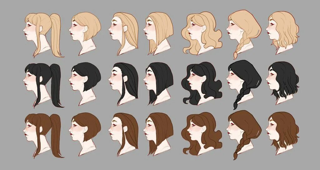 Красивые прически тутор How to Art Character design, Comic illustration, Sketches