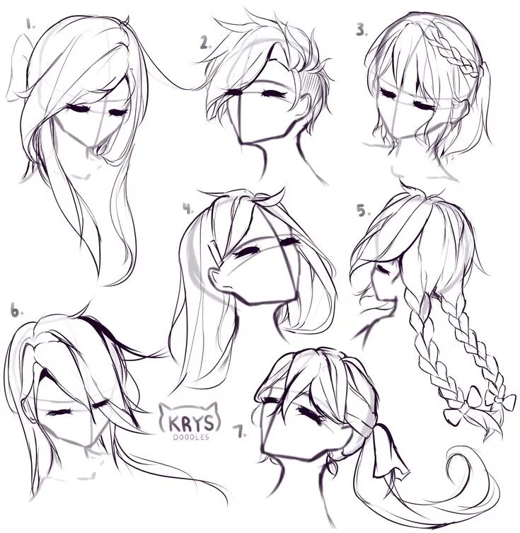Красивые прически тутор Hairstyles by Krystaki ( on IG, dA, Paigeeworld ) KrystakiArt ( on Twitter ) ---